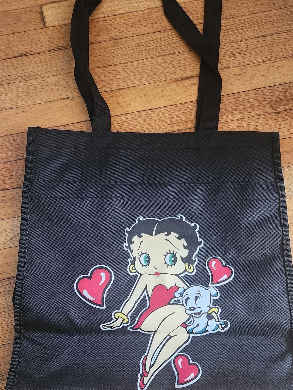 Betty Boop Graphic Black Tote Bag